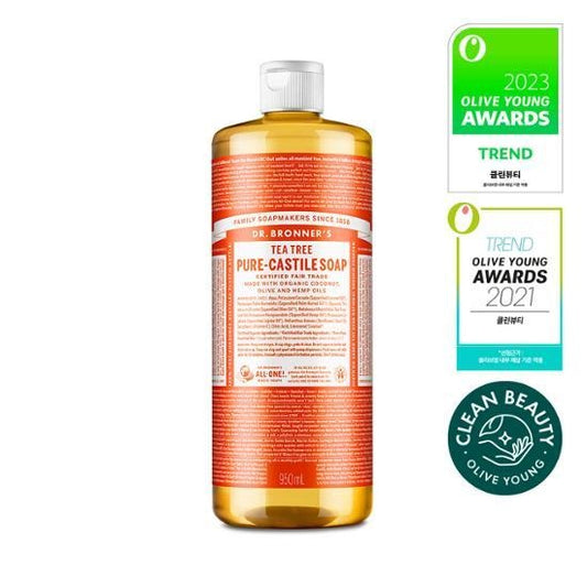 [Dr. Bronner’s] Pure Castile Soap – Organic Plant Oils for Face & Body | 950 ml (12 Variants)