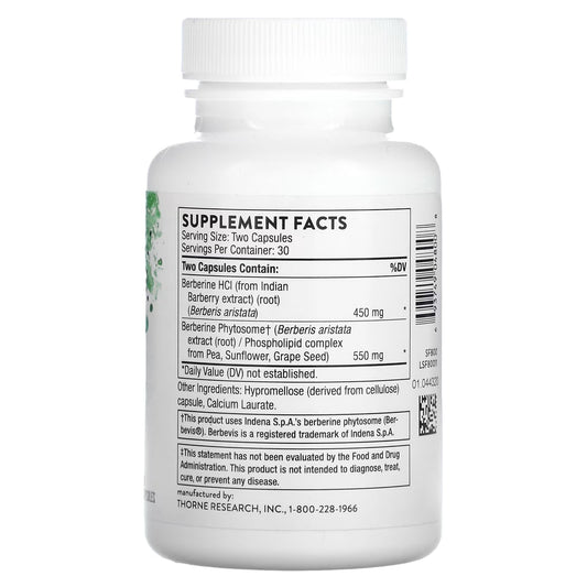 [Thorne] Berberine Formula | Dietary Supplement with Botanical Extract | 60 Capsules