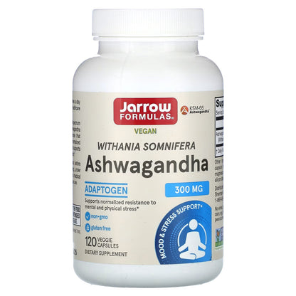 [Jarrow Formulas] Ashwagandha 300mg | Stress Balance & Wellness Support | 120 Veggie Capsules | Shipping from Korea