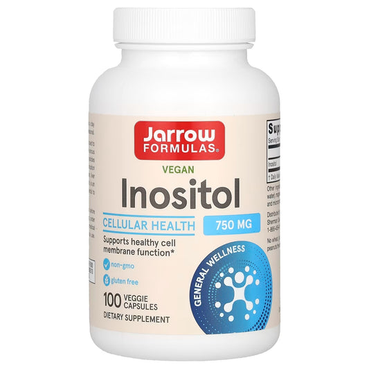 [Jarrow Formulas] Vegan Inositol 750mg | Dietary Supplement for Daily Wellness | 100 Veggie Capsules