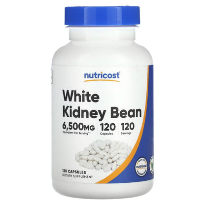 [Nutricost] White Kidney Bean Extract 6500mg Equivalent | Dietary Supplement | 120 Capsules