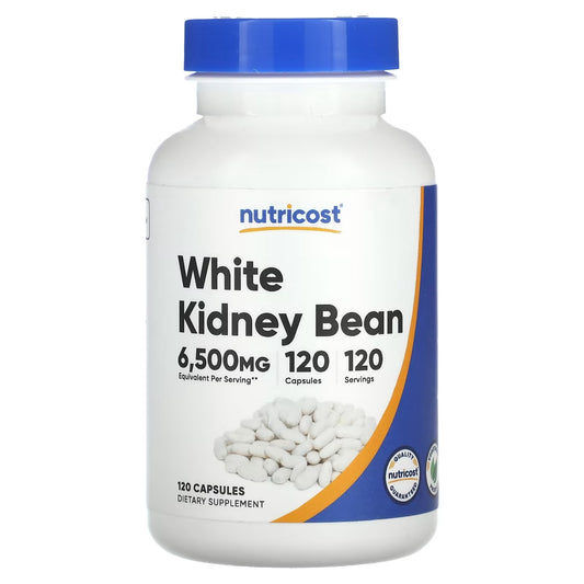 [Nutricost] White Kidney Bean Extract 6500mg Equivalent | Dietary Supplement | 120 Capsules