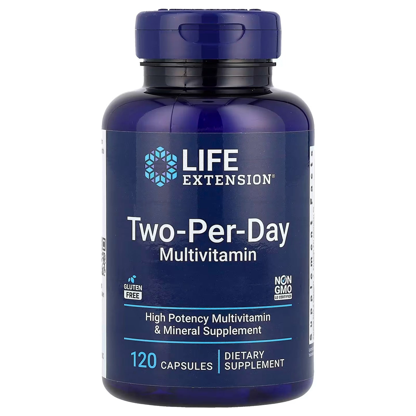[Life Extension] Two-Per-Day Multivitamin | Daily Nutrient Formula | 120 Capsules | GlowLab