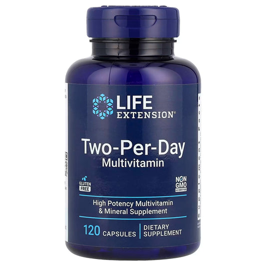 [Life Extension] Two-Per-Day Multivitamin | Daily Nutrient Formula | 120 Capsules | GlowLab
