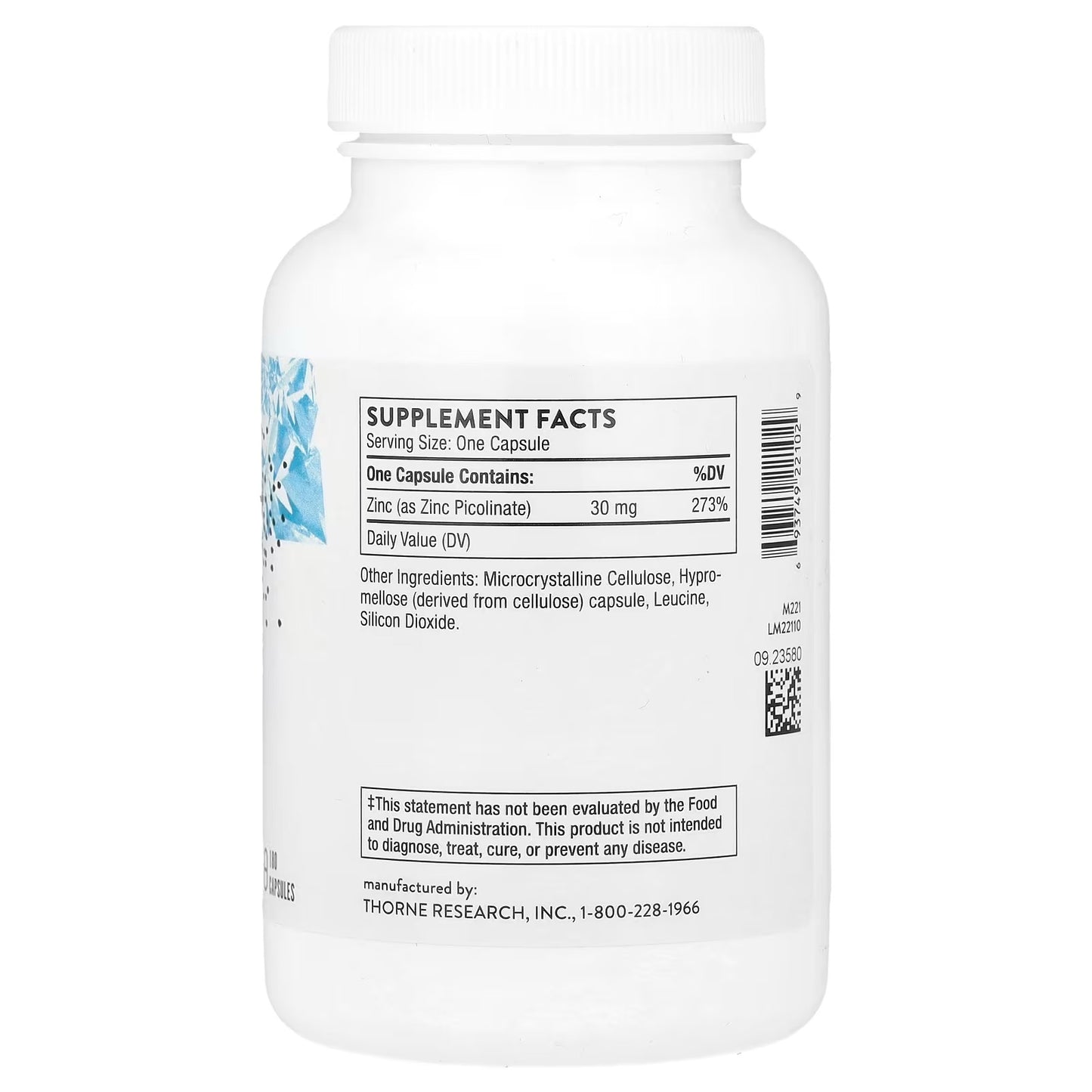 [Thorne] Zinc Picolinate 30mg | Dietary Supplement | 60 & 180 Capsules