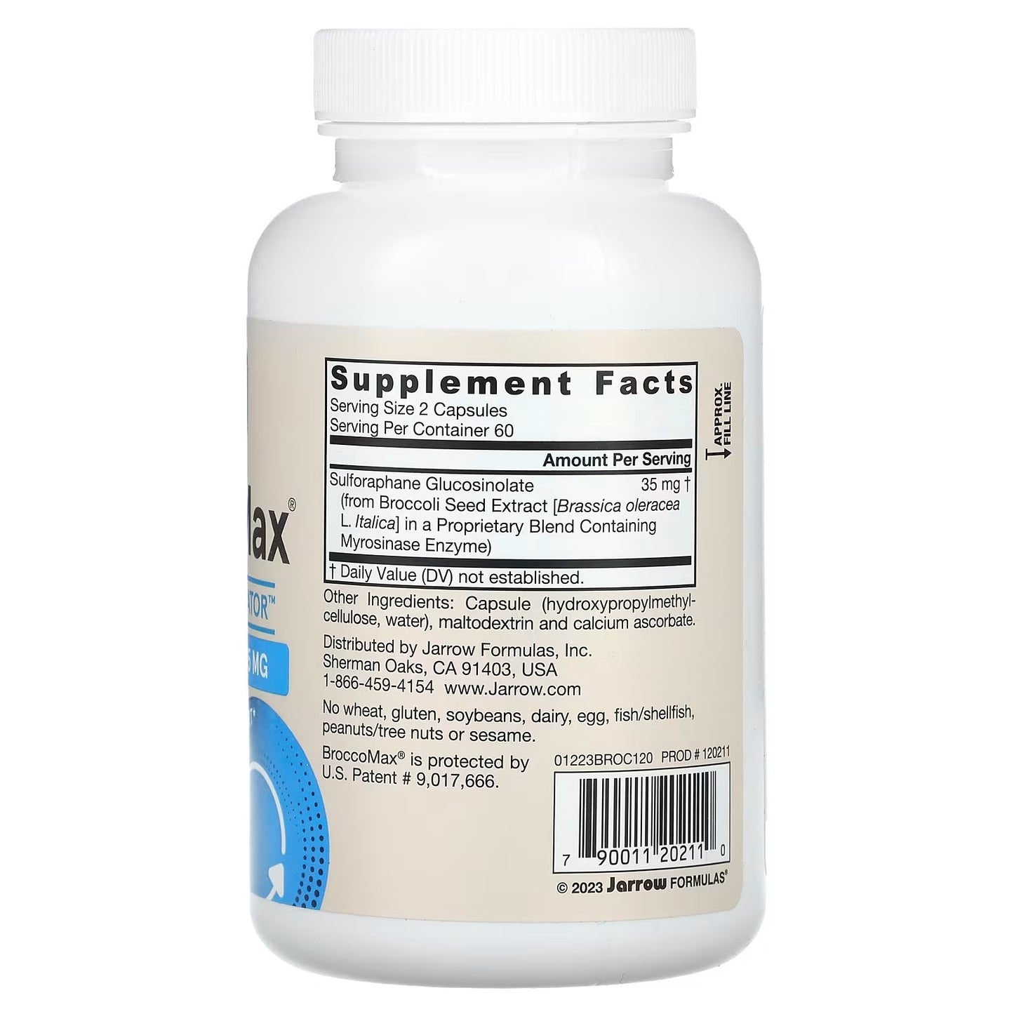 [Jarrow Formulas] Vegan BroccoMax 35mg | Dietary Supplement | 60 / 120 Veggie Capsules