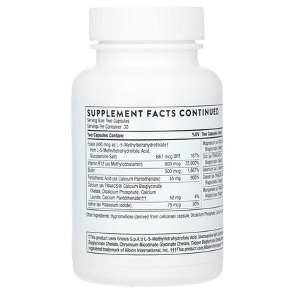 [Thorne] Basic Nutrients 2/Day | High-Potency Multivitamin | 60 Capsules | GlowLab