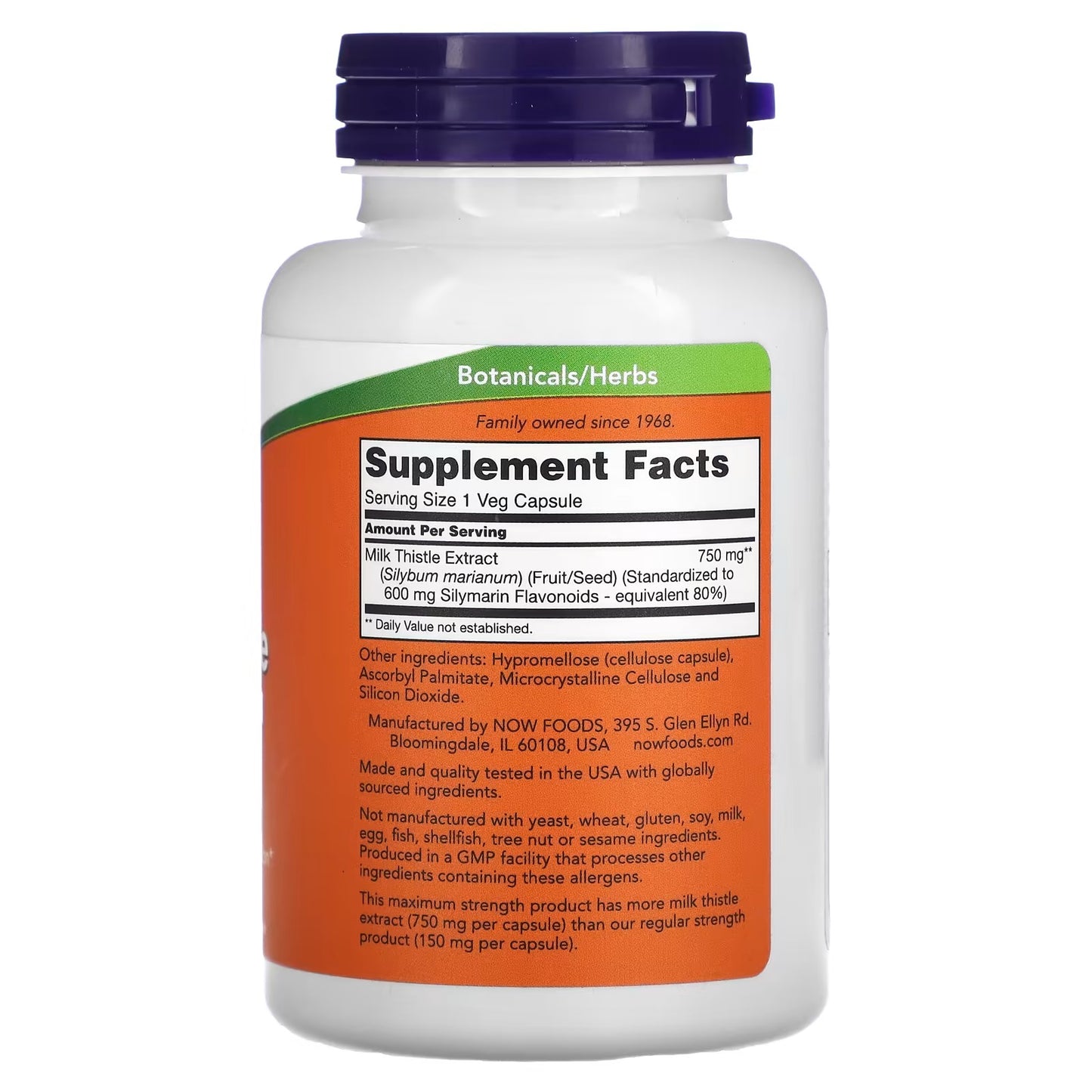 [NOW Foods] Milk Thistle Extract 750mg | Wellness & Antioxidant Support | 90 Veg Capsules