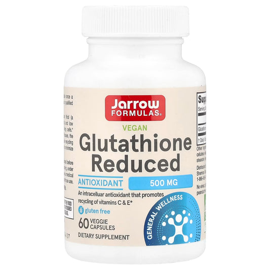 [Jarrow Formulas] Reduced Glutathione 500mg | Dietary Supplement for Daily Wellness | 60 / 120 / 150 Veggie Capsules