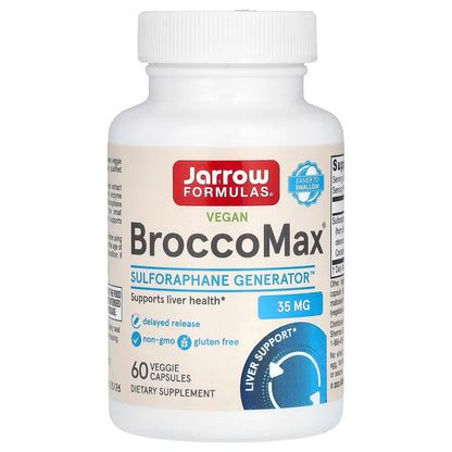 [Jarrow Formulas] Vegan BroccoMax 35mg | Dietary Supplement | 60 / 120 Veggie Capsules