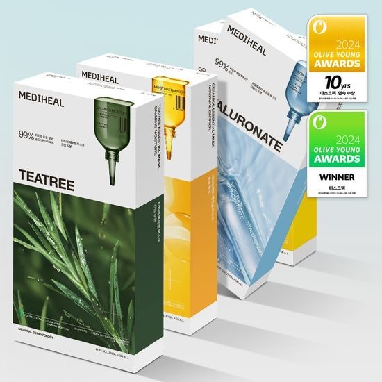 [MEDIHEAL] Essential Mask Pack 10 Sheets / 10+1 Sheets | Choose from 8 Types  | GlowLab