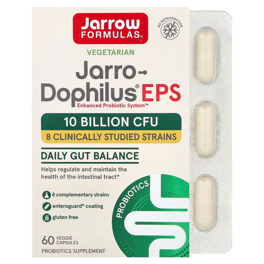 [Jarrow Formulas] Jarro-Dophilus EPS | Probiotic Dietary Supplement for Daily Wellness | 30 / 60 / 120 Veggie Capsules