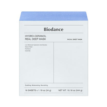 [BIODANCE] Real Deep Mask Sheet Set | Hydrating &amp; Balancing Care | 16 Sheets (2 Types)