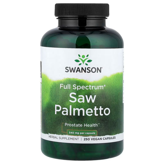 [Swanson] Full Spectrum Saw Palmetto 540mg | 250 Vegan Capsules | GlowLab
