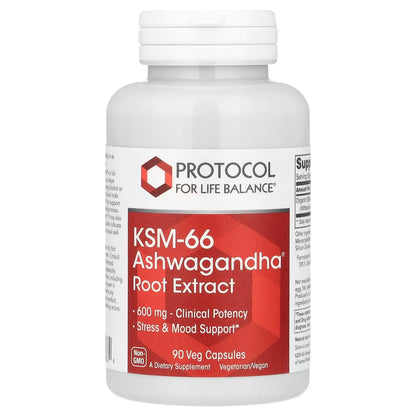 [Protocol For Life Balance] KSM-66 Ashwagandha Root Extract 600mg | Stress Balance & Wellness Support | 90 Veg Capsules | Shipping from Korea