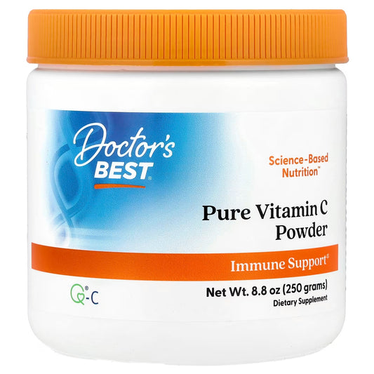 [Doctor’s Best] Vitamin C Powder | Pure Ascorbic Acid | Daily Supplement | 250 g | GlowLab