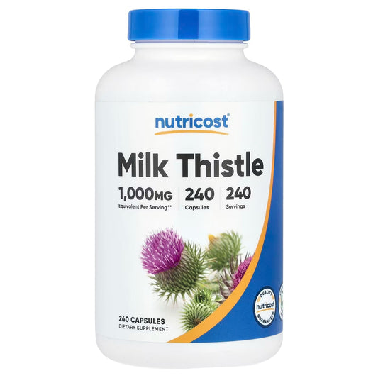 [Nutricost] Milk Thistle 1000mg Equivalent – Non-GMO & Vegan Supplement | 240 Capsules