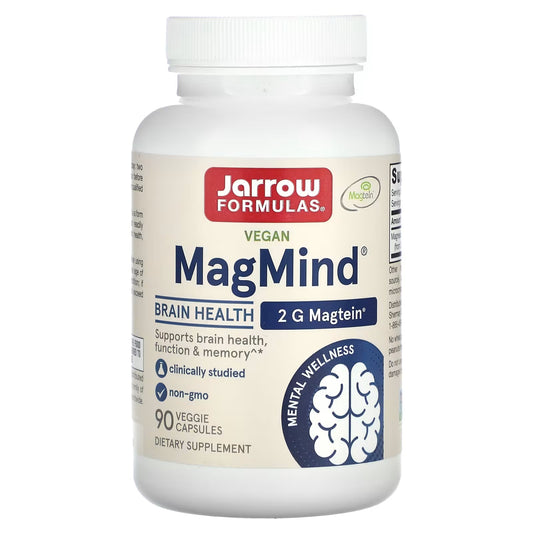 [Jarrow Formulas] MagMind Magnesium L-Threonate 2000mg | Dietary Supplement for Daily Wellness | 90 Veggie Capsules