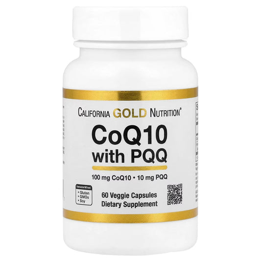 [California Gold Nutrition] CoQ10 with PQQ | Premium Coenzyme Q10 Complex | 60 Veggie Capsules
