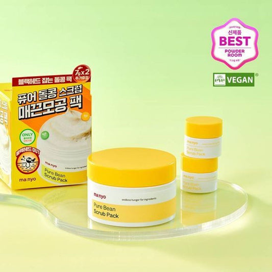 [ma:nyo Factory] Pure Bean Scrub Pack | Gentle Exfoliating & Hydrating Care | 100g + 7g x 2ea