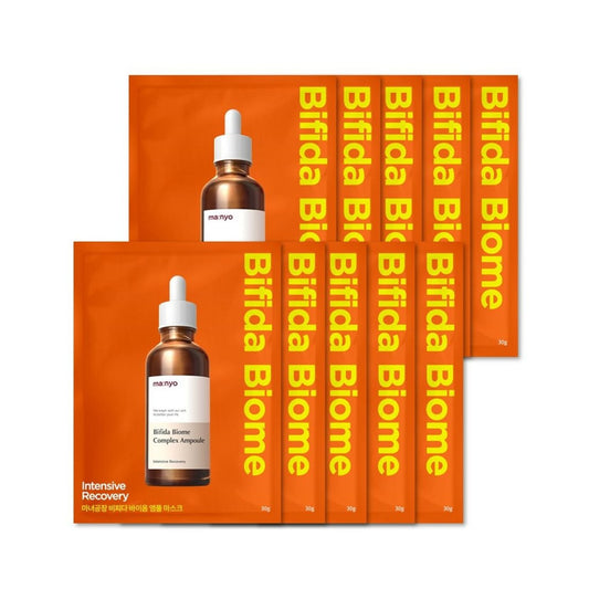 [Ma:nyo Factory] Bifida Biome Ampoule Mask Sheet | Hydrating & Nourishing Care | 10 Sheets | GlowLab