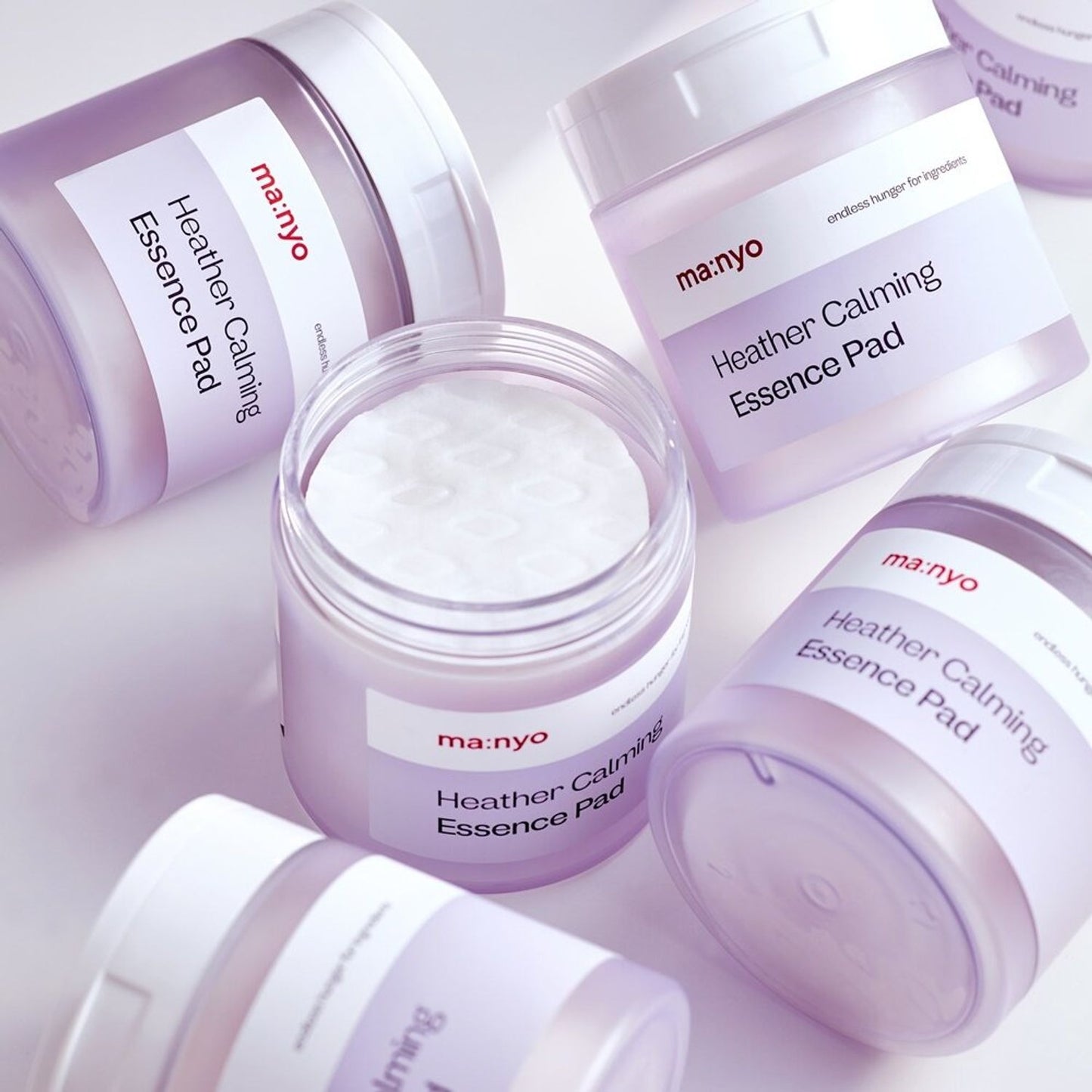 [ma:nyo Factory] Heather Calming Essence Pad | Soothing & Hydrating Toner Pads | 60 Pads