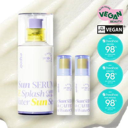 [espoir] Water Splash Sun Serum SPF 50+ PA+++ | Hydrating Vegan Sun Serum 50mL + 10mL Set