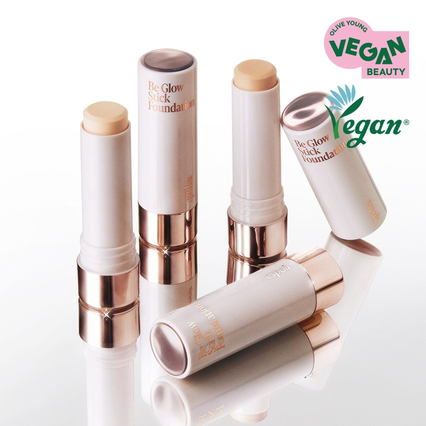 [espoir] Be Glow Stick Foundation Set – Vegan Radiant Base with Shading Stick 11g