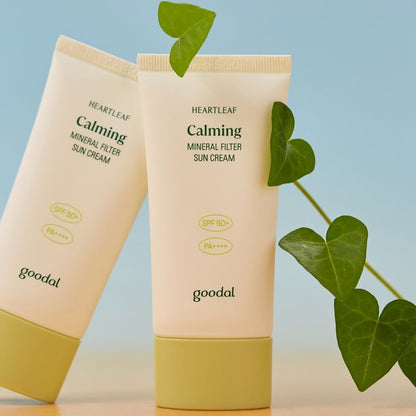 [Goodal] Heartleaf Calming Mineral Filter Sun Cream | Lightweight Moisture Protection 50mL 1+1 Set