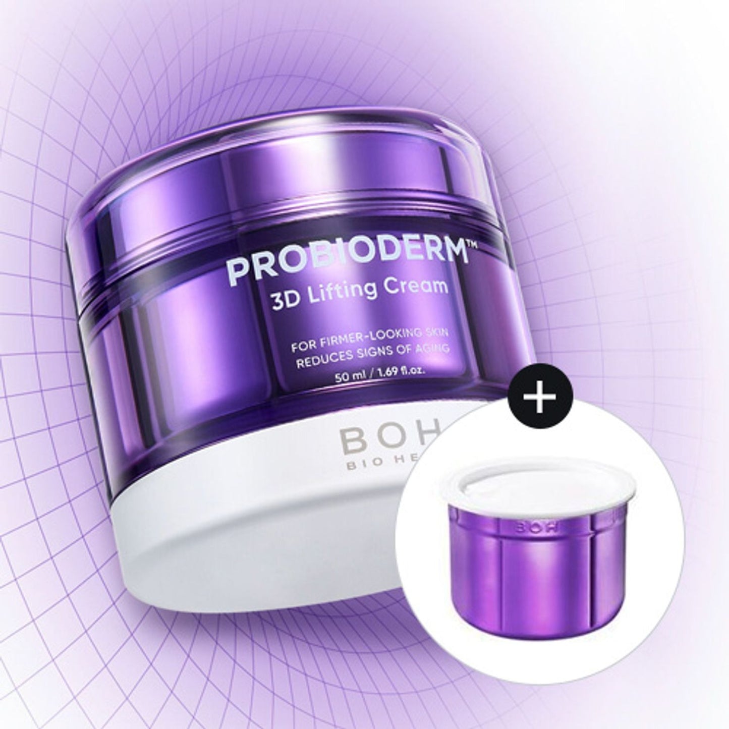 [BIOHEAL BOH] Probioderm 3D Lifting Cream – Silky Hydrating Texture for Smooth Radiant Skin | 50mL Refill Set