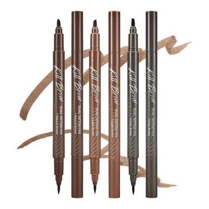 [CLIO] Kill Brow Dual Tattoo Pen Special Set – Dual-Ended Design for Natural Brow Definition | 0.3g x 2