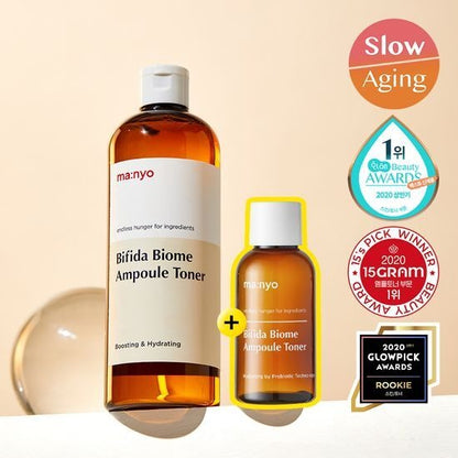 [ma:nyo Factory] Bifida Biome Ampoule Toner | Hydrating & Balancing Care | 400ml + 100ml Set | GlowLab