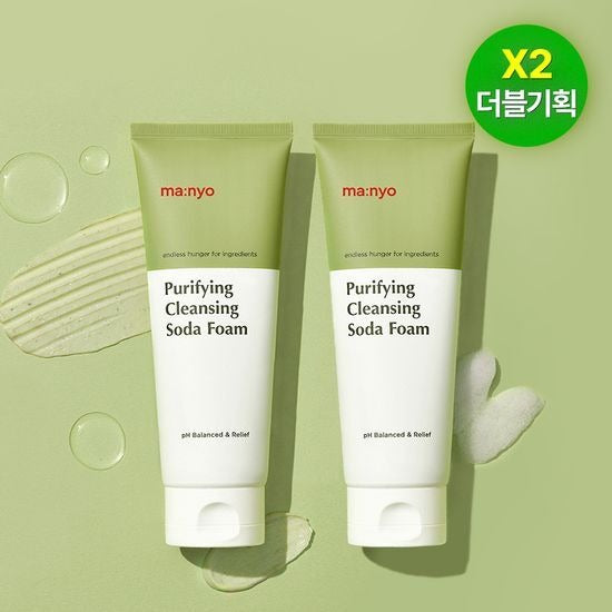 [ma:nyo Factory] Purifying Cleansing Soda Foam | Gentle & Hydrating Face Cleanser | 150ml × 2