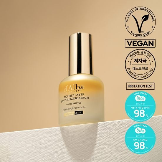 [d’Alba] White Truffle Double Layer Revitalizing Serum 30ml | Deep Hydration & Radiant Glow