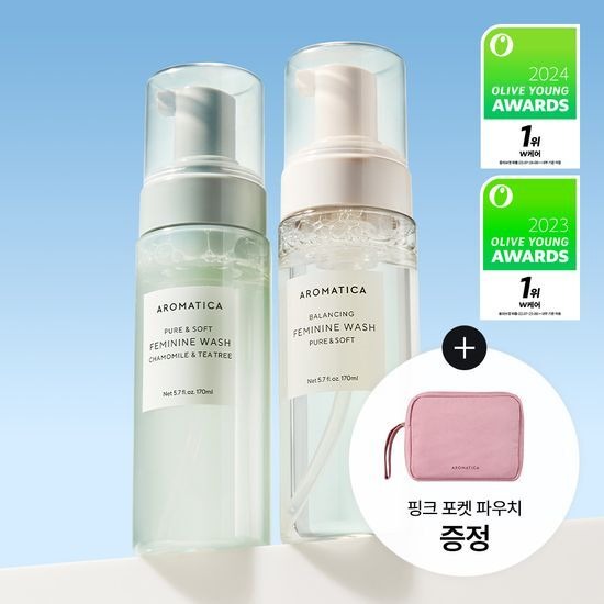 [Aromatica] Pure & Soft Feminine Wash 170ml | Gentle Daily & Refreshing Care (3 Types – Duo / Refill)