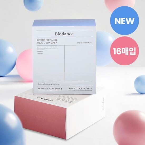 [BIODANCE] Real Deep Mask Sheet Set | Hydrating &amp; Balancing Care | 16 Sheets (2 Types)