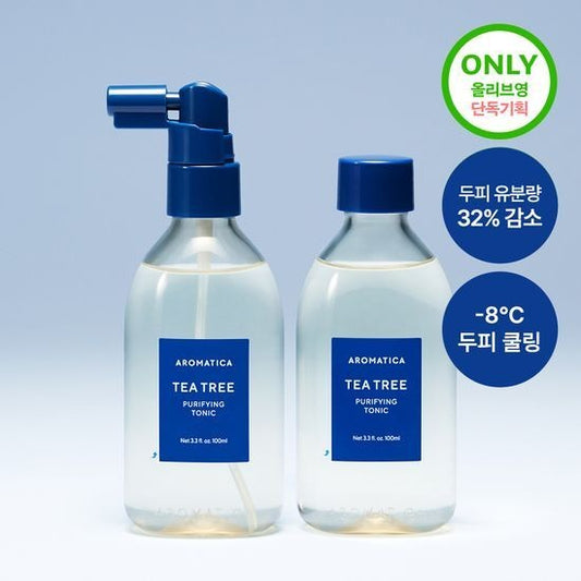 [Aromatica] Tea Tree Purifying Tonic Scalp Refresh Mist 100ml | Single / Duo / Set Options