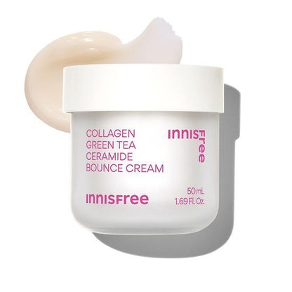 [Innisfree] Collagen Green Tea Ceramide Bounce Cream – Soft Hydrating Glow Finish 50ml
