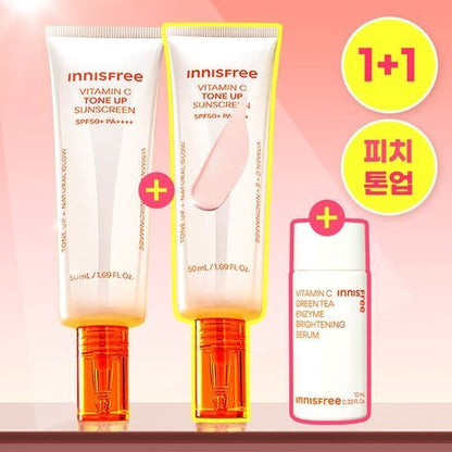 [Innisfree] Tone-Up Sunscreen with Soft Radiant Finish 50ml × 2