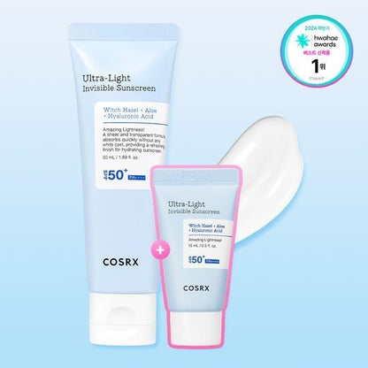 [COSRX] Ultra-Light Invisible Sun Serum SPF50+ PA++++ | 50ml + 15ml Set