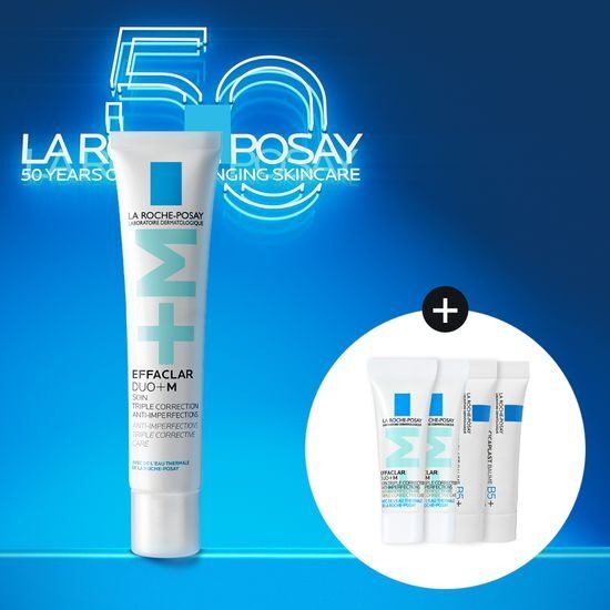 [La Roche-Posay] Effaclar Duo+M Essence Set | 40ml + Mini Duo 3ml×2 + Cicaplast Balm 3ml×2 | Clarifying & Hydrating Care