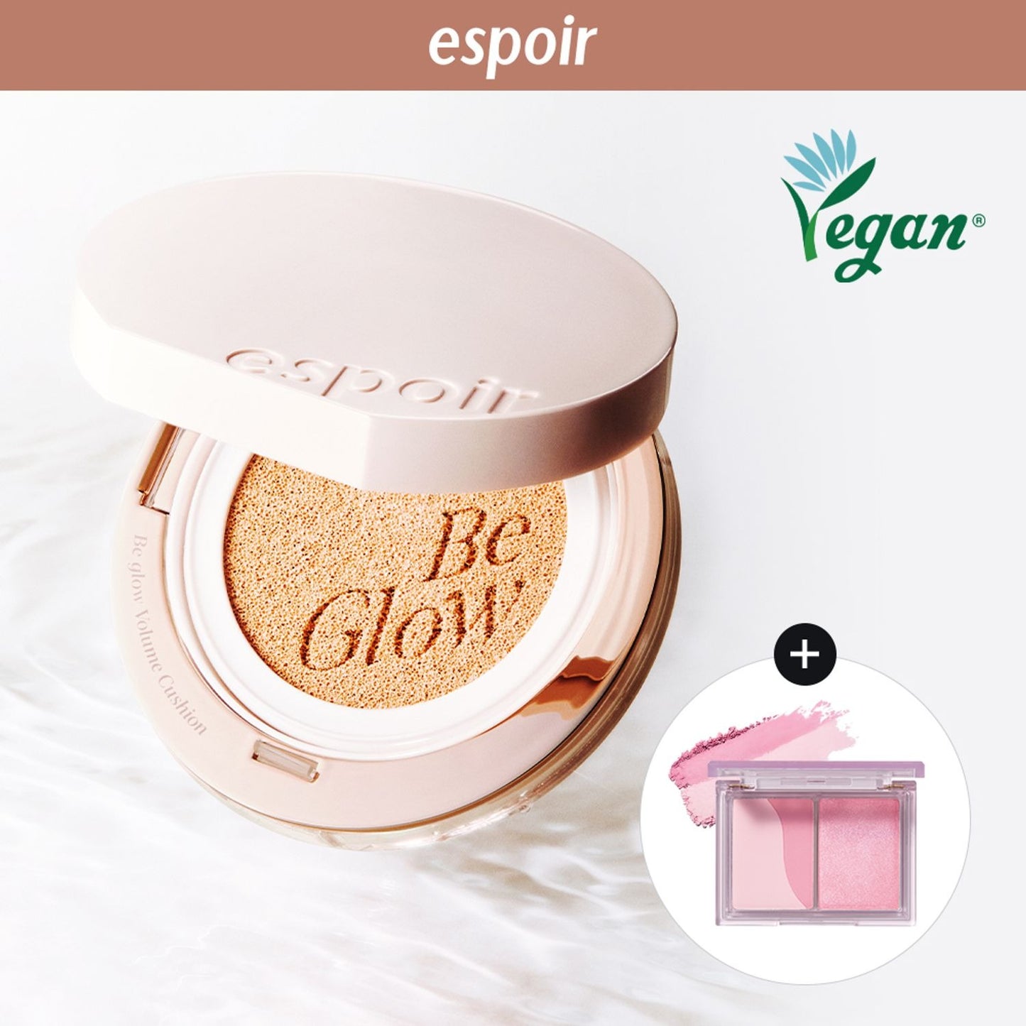 [espoir] Be Glow Volume Cushion Vegan Radiant Finish Foundation Set (13g x2)] Be Glow Volume Cushion Vegan Radiant Finish Foundation Set (13g x2)