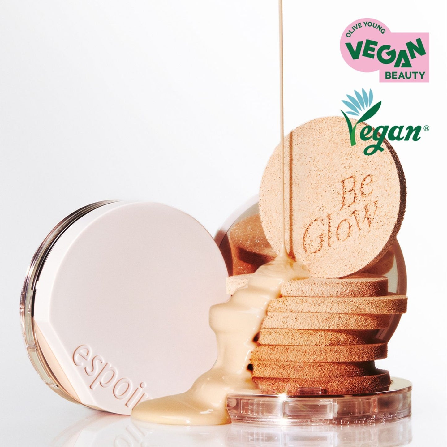 [espoir] Be Glow Volume Cushion Vegan Radiant Finish Foundation Set (13g x2)] Be Glow Volume Cushion Vegan Radiant Finish Foundation Set (13g x2)