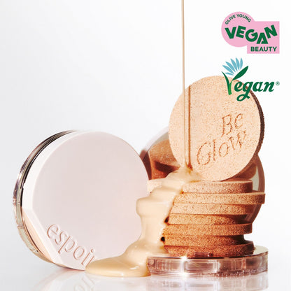 [espoir] Be Glow Volume Cushion Vegan Radiant Finish Foundation Set (13g x2)] Be Glow Volume Cushion Vegan Radiant Finish Foundation Set (13g x2)