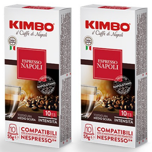 [Kimbo] Nespresso-Compatible Coffee Capsules | Napoli · Barista · Intenso Variety Pack | 2 Packs × 10pcs (5.5g Each)
