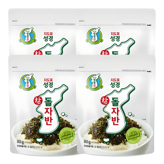 [SUNG GYUNG FOOD] Seasoned Laver Flakes with Savory Crunch – 80 g × 4 Packs