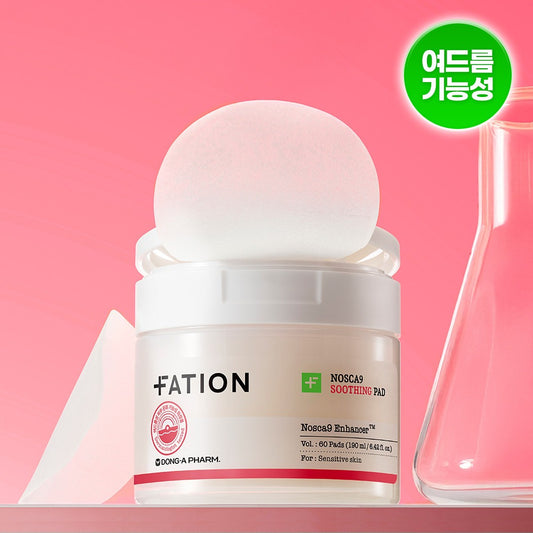 [FATION] NoscA9 Soothing Pad Gentle Refreshing Toner Pads | 60 Pads