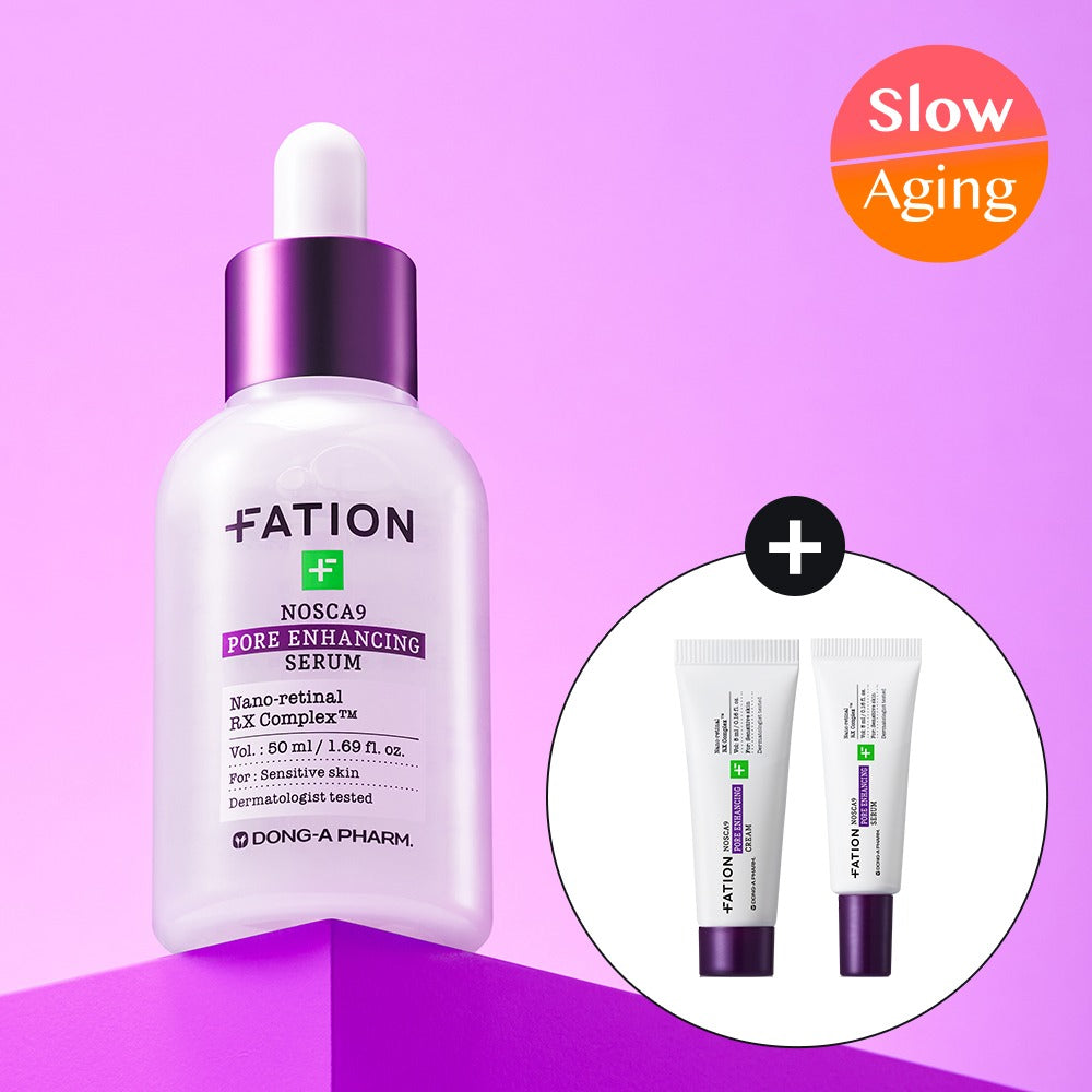 [FATION] Pore-Refining Comfort Serum Set with Smooth Finish 50ml (+ Mini Serum 5ml + Mini Cream 5ml)