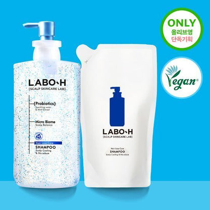 [LABO-H] Cooling & Fresh Finish Shampoo Refreshing Clean Feel Set | 750ml + 100ml
