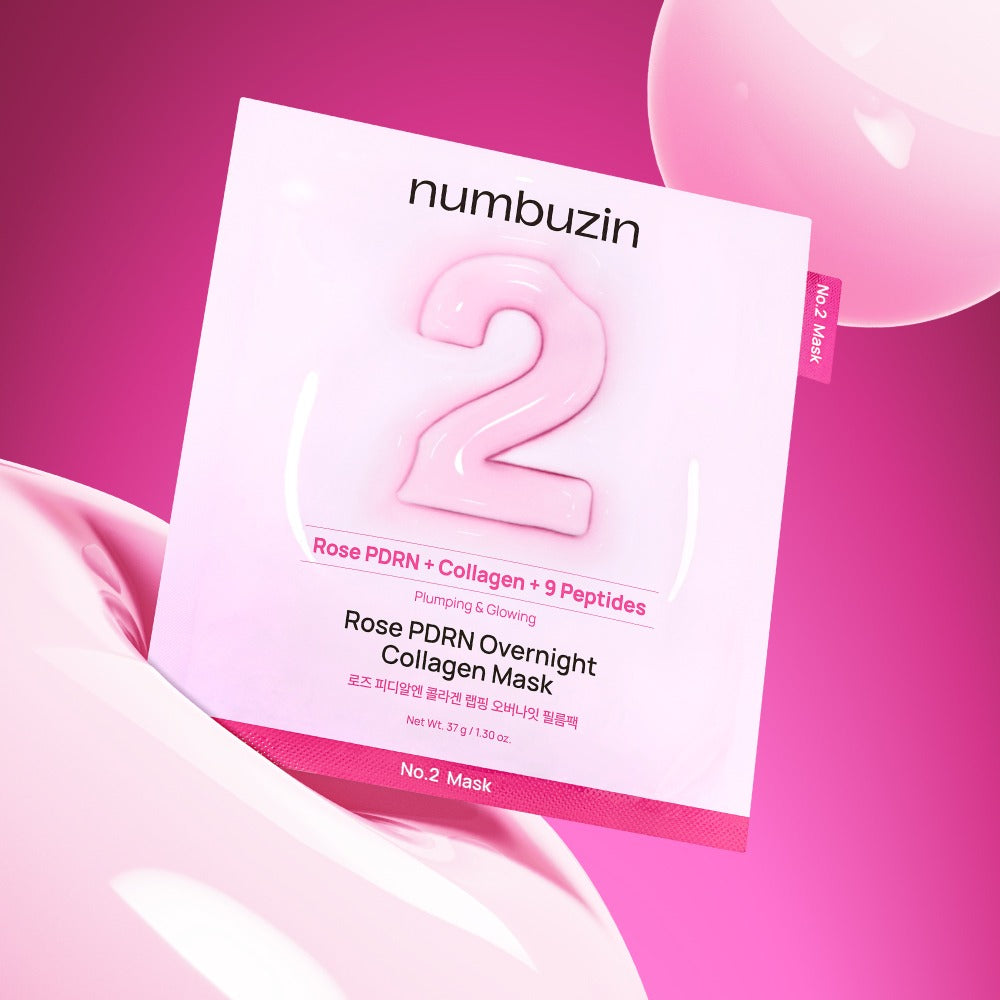 [numbuzin] No.2 Rose Collagen Overnight Film Mask Soft Glow Finish 4 Sheets